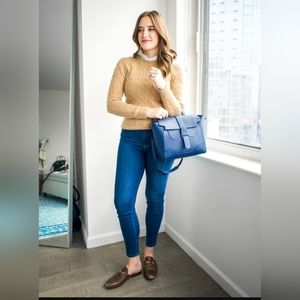 Senreve Maestra Midi in Pebbled Marine Blue